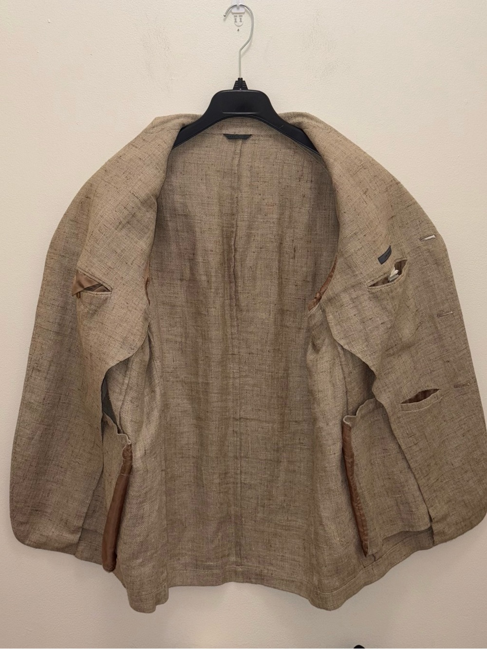 John Varvatos $1790 Italian Linen/Silk Blazer Size 44 XL Resort Old Money Rustic - Picture 4 of 16